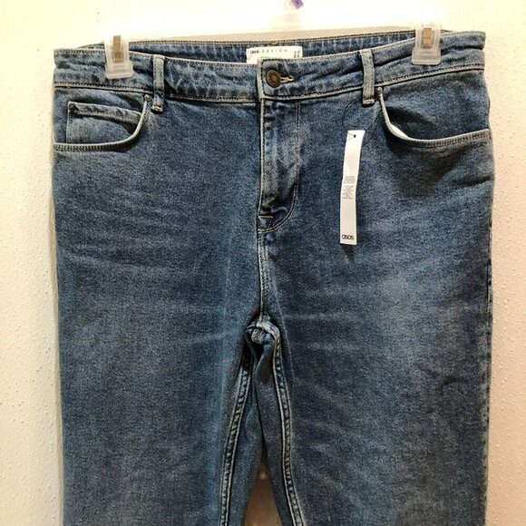 New Asos Design Mens Size 34 x 34 Blue Pockets Boot Cut Denim Jeans - Picture 6 of 10